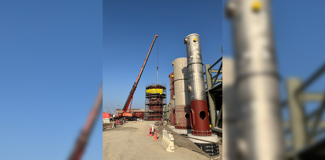 Start of assembly at customer site: Oman Sugar Refinery Company (OSRC) in Sohar