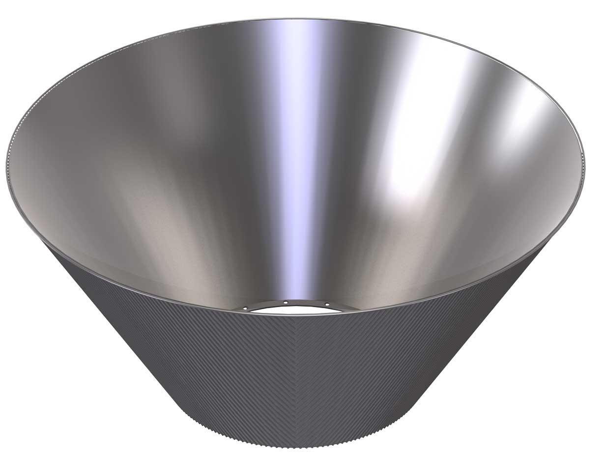 Wedge wire screen baskets for K2300-series continuous centrifugals