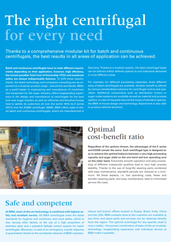 BMA brochure "BMA Beet Extraction"